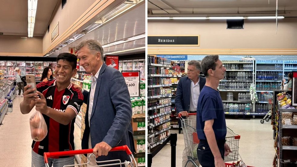 Macri fue visto haciendo compras en un súper y crecen rumores de regreso político