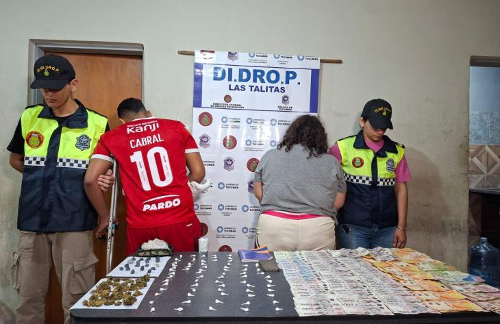 Aprehenden a dos personas cuando vendían droga en Yerba Buena