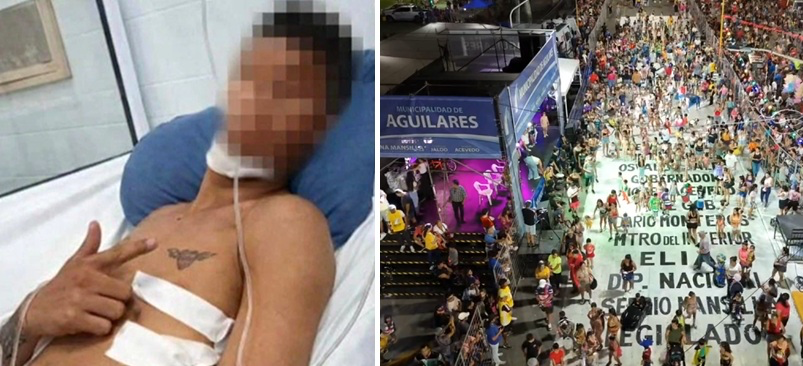 Un joven fue apuñalado por la espalda al salir de los corsos de Aguilares