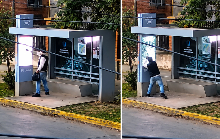 Imputaron a un hombre por destrozar una parada inteligente y buscan frenar el vandalismo urbano