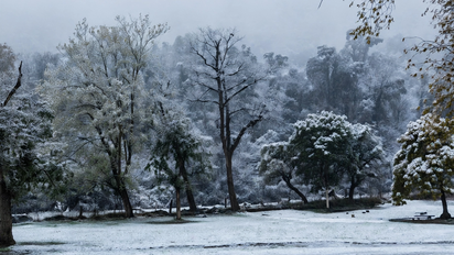 La nieve llegó a las zonas de altura del sur de Tucumán
